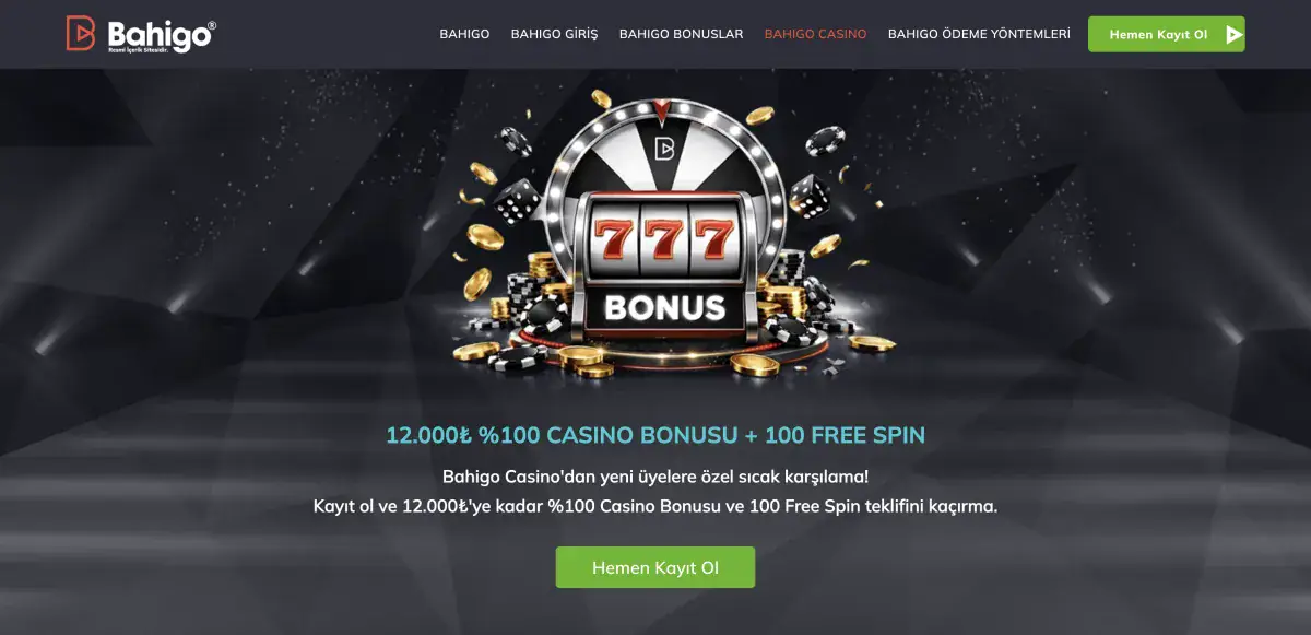 Capture d'écran du casino Bahigo - kripto casino n°2